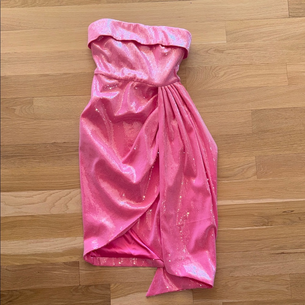 Lavish Alice Pink Asymmetrical Dress